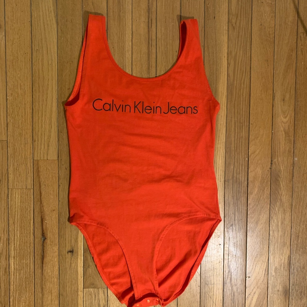 Calvin Klein Orange Body Suit